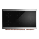 ILVE Majestic III 48-Inch Induction Range with 6 Induction Elements and Triple Glass Door Electric Oven in Antique White with Copper Trim (UMIB48NR3AWP)