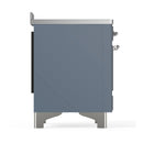 ILVE Majestic III 48-Inch Induction Range with 6 Induction Elements and Triple Glass Door Electric Oven in Blue Grey with Chrome Trim (UMIB48NR3BGC)