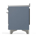 ILVE Majestic III 48-Inch Induction Range with 6 Induction Elements and Triple Glass Door Electric Oven in Blue Grey with Chrome Trim (UMIB48NR3BGC)