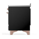 ILVE Majestic III 48-Inch Induction Range with 6 Induction Elements and Triple Glass Door Electric Oven in Glossy Black with Copper Trim (UMIB48NR3BKP)
