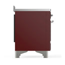 ILVE Majestic III 48-Inch Induction Range with 6 Induction Elements and Triple Glass Door Electric Oven in Burgundy with Chrome Trim (UMIB48NR3BUC)