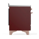 ILVE Majestic III 48-Inch Induction Range with 6 Induction Elements and Triple Glass Door Electric Oven in Burgundy with Copper Trim (UMIB48NR3BUP)