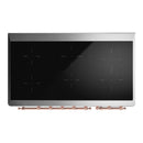 ILVE Majestic III 48-Inch Induction Range with 6 Induction Elements and Triple Glass Door Electric Oven in Burgundy with Copper Trim (UMIB48NR3BUP)