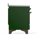 ILVE Majestic III 48-Inch Induction Range with 6 Induction Elements and Triple Glass Door Electric Oven in Emerald Green with Burnished Trim (UMIB48NR3EGB)