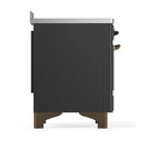 ILVE Majestic III 48-Inch Induction Range with 6 Induction Elements and Triple Glass Door Electric Oven in Matte Graphite with Burnished Trim (UMIB48NR3MGB)