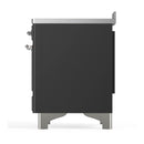 ILVE Majestic III 48-Inch Induction Range with 6 Induction Elements and Triple Glass Door Electric Oven in Matte Graphite with Chrome Trim (UMIB48NR3MGC)