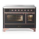 ILVE Majestic III 48-Inch Induction Range with 6 Induction Elements and Triple Glass Door Electric Oven in Matte Graphite with Copper Trim (UMIB48NR3MGP)