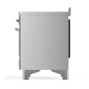 ILVE Majestic III 48-Inch Induction Range with 6 Induction Elements and Triple Glass Door Electric Oven in Stainless Steel with Chrome Trim (UMIB48NR3SSC)
