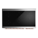 ILVE Majestic III 48-Inch Induction Range with 6 Induction Elements and Triple Glass Door Electric Oven in Stainless Steel with Copper Trim (UMIB48NR3SSP)