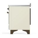 ILVE Majestic III 48-Inch Induction Range with 6 Induction Elements and Solid Door Electric Oven in Antique White with Burnished Trim (UMIB48QNR3AWB)