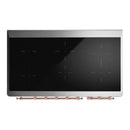 ILVE Majestic III 48-Inch Induction Range with 6 Induction Elements and Solid Door Electric Oven in Antique White with Copper Trim (UMIB48QNR3AWP)
