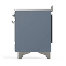 ILVE Majestic III 48-Inch Induction Range with 6 Induction Elements and Solid Door Electric Oven in Blue Grey with Chrome Trim (UMIB48QNR3BGC)