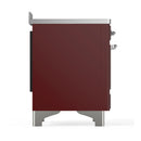 ILVE Majestic III 48-Inch Induction Range with 6 Induction Elements and Solid Door Electric Oven in Burgundy with Chrome Trim (UMIB48QNR3BUC)