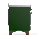 ILVE Majestic III 48-Inch Induction Range with 6 Induction Elements and Solid Door Electric Oven in Emerald Green with Burnished Trim (UMIB48QNR3EGB)