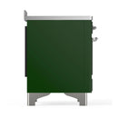 ILVE Majestic III 48-Inch Induction Range with 6 Induction Elements and Solid Door Electric Oven in Emerald Green with Chrome Trim (UMIB48QNR3EGC)
