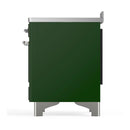 ILVE Majestic III 48-Inch Induction Range with 6 Induction Elements and Solid Door Electric Oven in Emerald Green with Chrome Trim (UMIB48QNR3EGC)