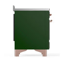 ILVE Majestic III 48-Inch Induction Range with 6 Induction Elements and Solid Door Electric Oven in Emerald Green with Copper Trim (UMIB48QNR3EGP)