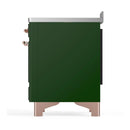 ILVE Majestic III 48-Inch Induction Range with 6 Induction Elements and Solid Door Electric Oven in Emerald Green with Copper Trim (UMIB48QNR3EGP)