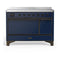 ILVE Majestic III 48-Inch Induction Range with 6 Induction Elements and Solid Door Electric Oven in Mightnight Blue with Burnished Trim (UMIB48QNR3MBB)