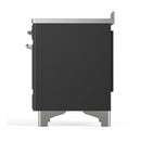 ILVE Majestic III 48-Inch Induction Range with 6 Induction Elements and Solid Door Electric Oven in Matte Graphite with Chrome Trim (UMIB48QNR3MGC)