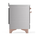 ILVE Majestic III 48-Inch Induction Range with 6 Induction Elements and Solid Door Electric Oven in Stainless Steel with Copper Trim (UMIB48QNR3SSP)
