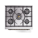 ILVE Nostalgie II Noblesse 30-Inch Natural Gas Dual Fuel Range with Triple Glass Door in Custom RAL with Bronze Trim (UN30NMPRAB)
