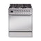 ILVE Nostalgie II Noblesse 30-Inch Dual Fuel Range with Solid Door in Stainless Steel with Chrome Trim (UN30QNMPSSC)
