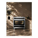 ILVE Decor 36-Inch Dual Fuel Range with 4 Gas Burners and Griddle, Dual Ring Burner up to 25,000 BTU, 4 cu. ft. Multi-Function Electric Oven in Graphite Matte (UN361FWMPMGC)