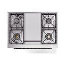 ILVE Nostalgie II Noblesse 36-Inch Natural Gas Dual Fuel Range and Triple Glass Door in Custom RAL with Bronze Trim (UN36FNMPRAB)