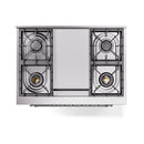 ILVE Nostalgie II Noblesse 36-Inch Propane Gas Dual Fuel Range and Solid Door Oven in Custom RAL with Chrome Trim (UN36FQNMPRACLP)