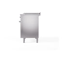 ILVE 48-Inch Nostalgie II Noblesse Natural Gas Dual Fuel Range with 5 Sealed Burners, Griddle, French Top and Solid Door Oven in Stainless Steel with Chrome Trim (UN48FSQNMPSSC)
