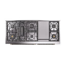 ILVE 60-Inch Nostalgie II Noblesse Natural Gas Dual Fuel Range   in Antique White with Bronze Trim (UN60FNMPAWB)