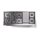 ILVE 60-Inch Nostalgie II Noblesse Natural Gas Dual Fuel Range   in Glossy Black with Chrome Trim (UN60FNMPBKC)