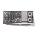 ILVE 60-Inch Nostalgie II Noblesse Natural Gas Dual Fuel Range   in Burgundy with Bronze Trim (UN60FNMPBUB)
