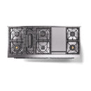 ILVE 60-Inch Nostalgie II Noblesse Propane Gas Dual Fuel Range with 9 Sealed Burners, Griddle, Triple Glass Door Oven in Emerald Green with Chrome Trim (UN60FNMPEGCLP)