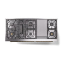 ILVE 60-Inch Nostalgie II Noblesse Natural Gas Dual Fuel Range   in Emerald Green with Brass Trim (UN60FNMPEGG)
