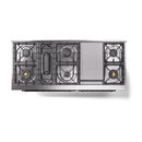 ILVE 60-Inch Nostalgie II Noblesse Natural Gas Dual Fuel Range   in Matte Graphite with Bronze Trim (UN60FNMPMGB)
