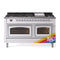 ILVE 60-Inch Nostalgie II Noblesse Natural Gas Dual Fuel Range   in Custom RAL with Chrome Trim (UN60FNMPRAC)