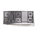ILVE 60-Inch Nostalgie II Noblesse Propane Gas Dual Fuel Range with 9 Sealed Burners, Griddle, and Solid Door Oven in Custom RAL with Copper Trim (UN60FQNMPRAPLP)