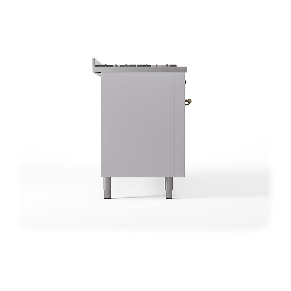 White range rear side view with bronze gas connections and vent openings