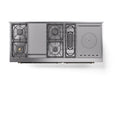 ILVE 60-Inch Nostalgie II Noblesse Propane Gas Dual Fuel Range with 7 Sealed Burners, Gridlde, French Top, and Solid Door Oven in Blue Grey with Bronze Trim (UN60FSQNMPBGBLP)