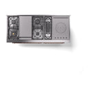ILVE 60-Inch Nostalgie II Noblesse Natural Gas Dual Fuel Range with 7 Sealed Burners, Gridlde, French Top, and Solid Door Oven in Blue Grey with Copper Trim (UN60FSQNMPBGP)