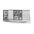 ILVE 60-Inch Nostalgie II Noblesse Propane Gas Dual Fuel Range with 7 Sealed Burners, Gridlde, French Top, and Solid Door Oven in Matte Graphite with Chrome Trim (UN60FSQNMPMGCLP)