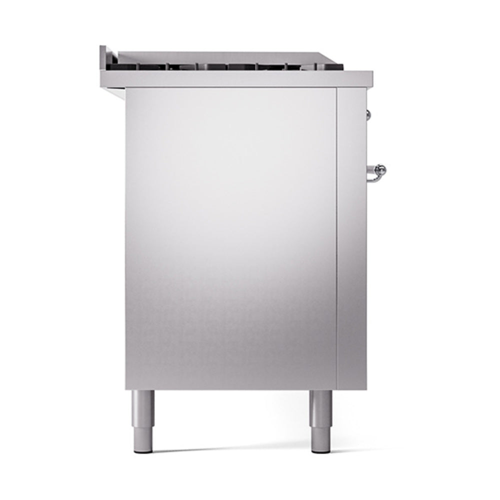 Stainless steel range side panel with handle and adjustable legs