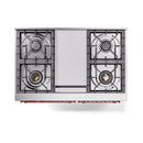ILVE Nostalgie II Noblesse 36-Inch Propane Gas Dual Fuel Range and Triple Glass Door in Midnight Blue with Copper Trim (UN36FNMPMBPLP)