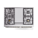 ILVE 40-Inch Nostalgie II Noblesse Propane Gas Dual Fuel Range with Triple Glass Door Oven in Custom RAL with Bronze Trim (UND40FNMPRABLP)