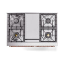 ILVE 40-Inch Nostalgie II Noblesse Natural Gas Dual Fuel Range with Triple Glass Door Oven in Custom RAL with Copper Trim (UND40FNMPRAP)
