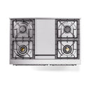 ILVE 40-Inch Nostalgie II Noblesse Propane Gas Dual Fuel Range with Solid Door Oven in Custom RAL with Chrome Trim (UND40FQNMPRACLP)