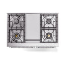 ILVE 40-Inch Nostalgie II Noblesse Natural Gas Dual Fuel Range with Solid Door Oven in Custom RAL with Chrome Trim (UND40FQNMPRAC)