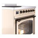ILVE Nostalgie II Noblesse 30-Inch Induction Range with Triple Glass Door in Antique White with Bronze Trim (UNI304NMPAWB)